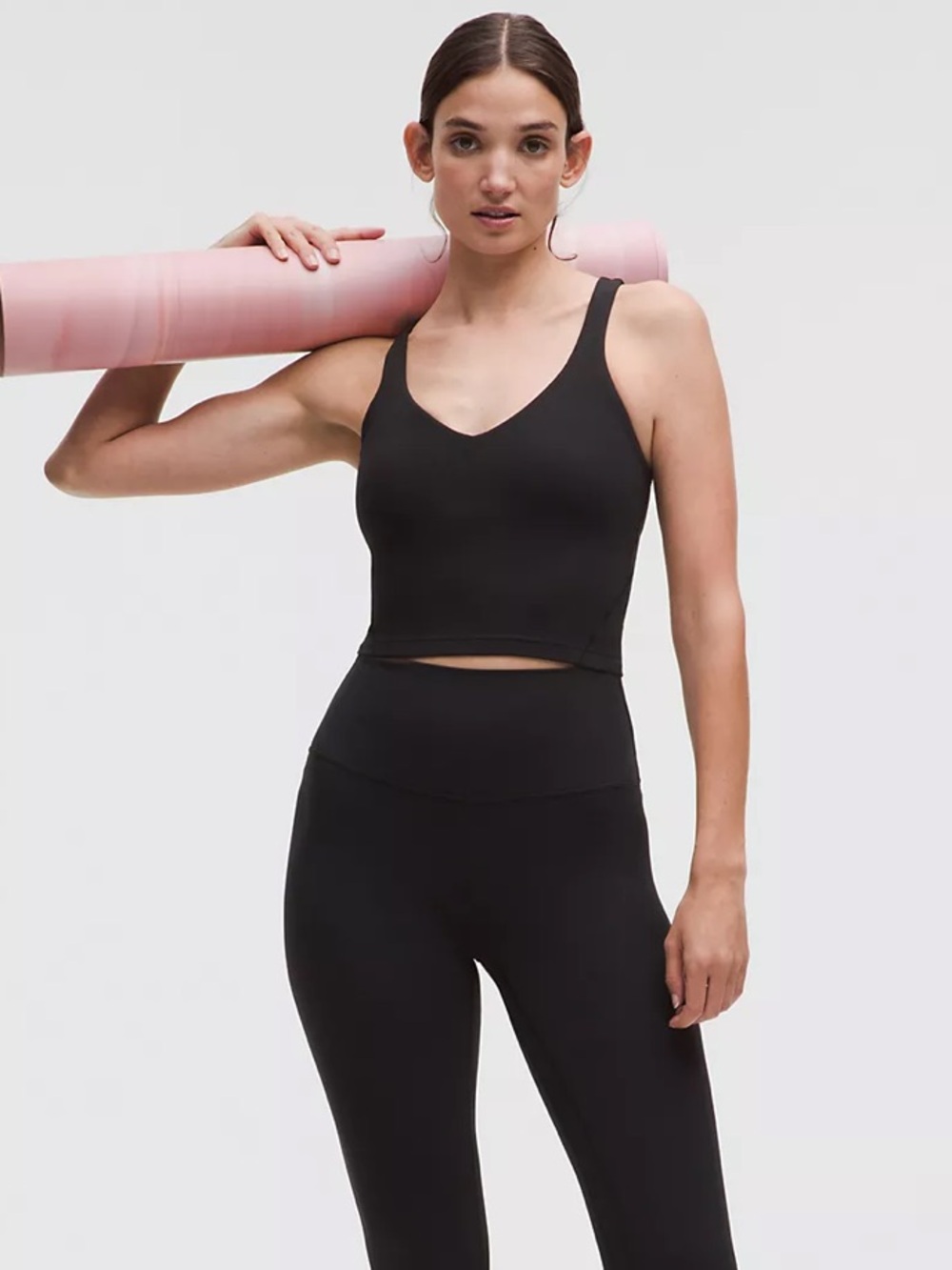 Lululemon Align Black Cropped Tank Top size 6